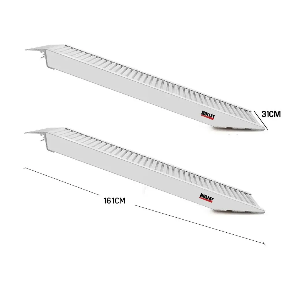 BULLET Pair of 1.6m Aluminium Loading Ramps, 4050kg capacity