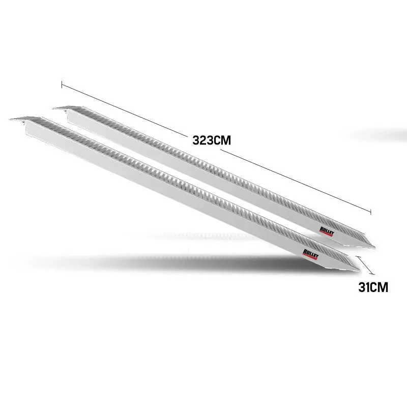 BULLET Pair of 3.2m Aluminium Loading Ramps, 1820kg Capacity