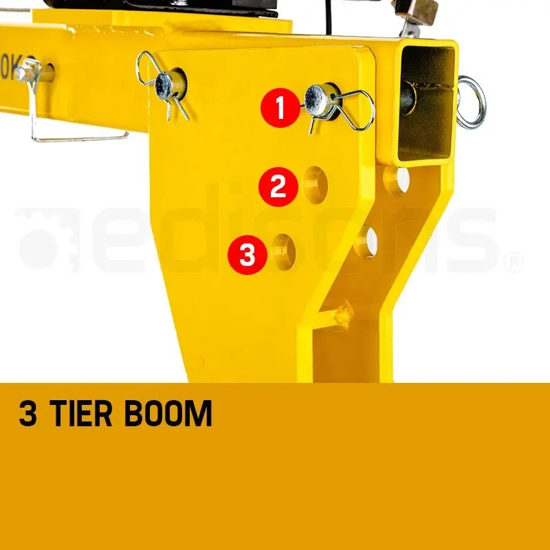 T-Rex 800kg Electric Hoist Winch Swivel Crane Telescopic 12V 360 Degree Engine Car UTE Truck Lift