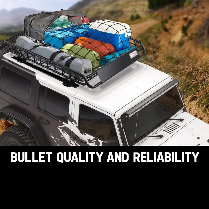 BULLET Universal Roof Rack Basket - Car Luggage Carrier Steel Cage Vehicle Cargo Storage