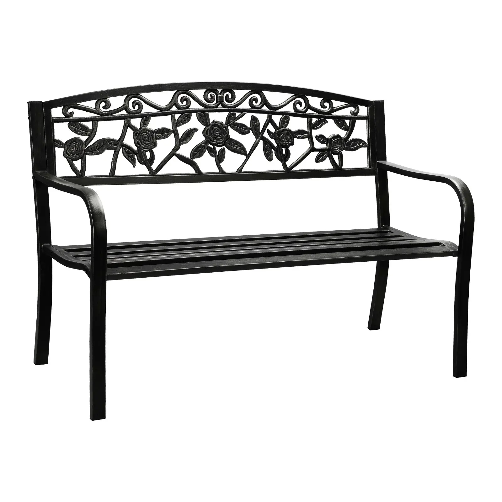 Livsip Garden Bench Seat Outdoor Furniture Patio Park Backyard Chair Black