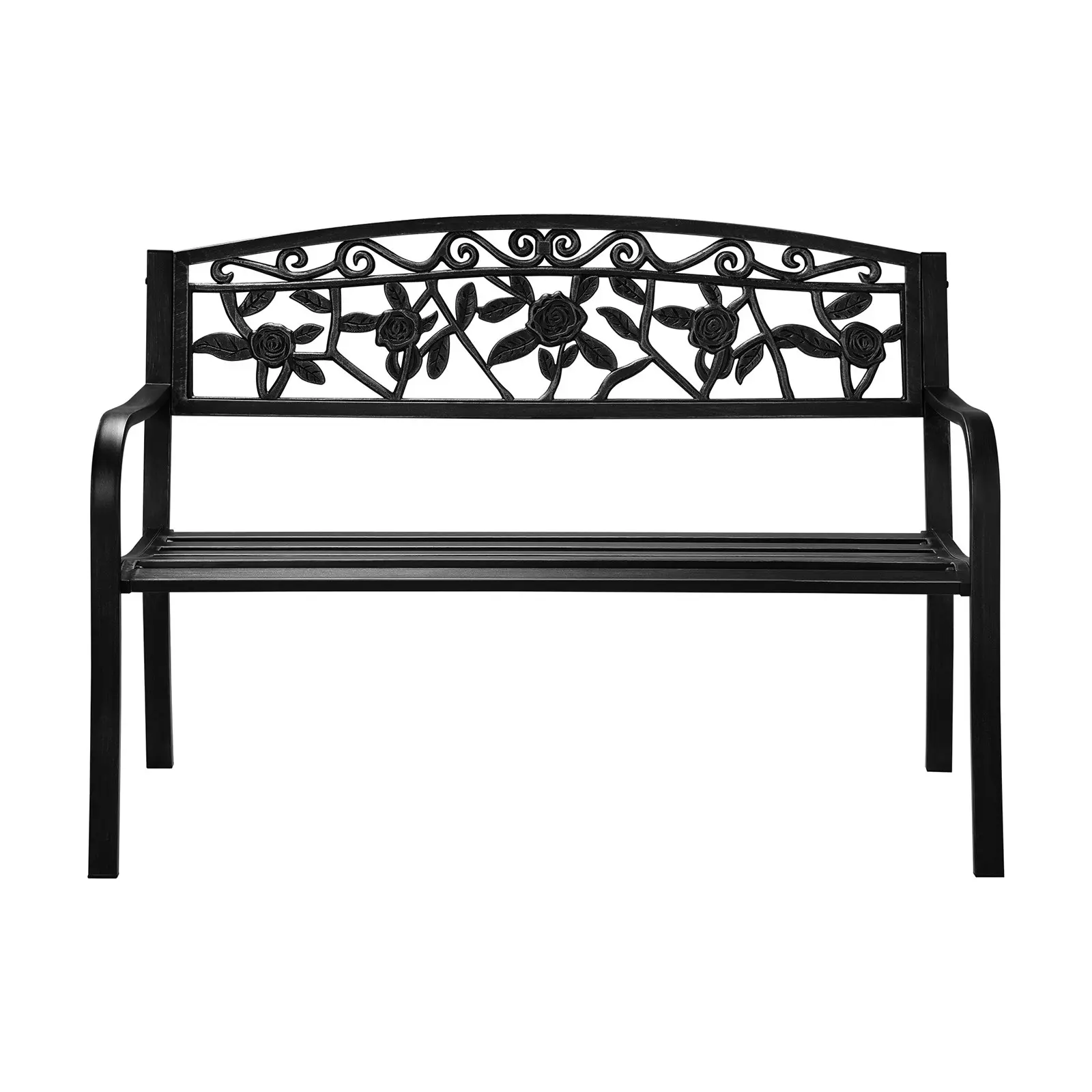 Livsip Garden Bench Seat Outdoor Furniture Patio Park Backyard Chair Black