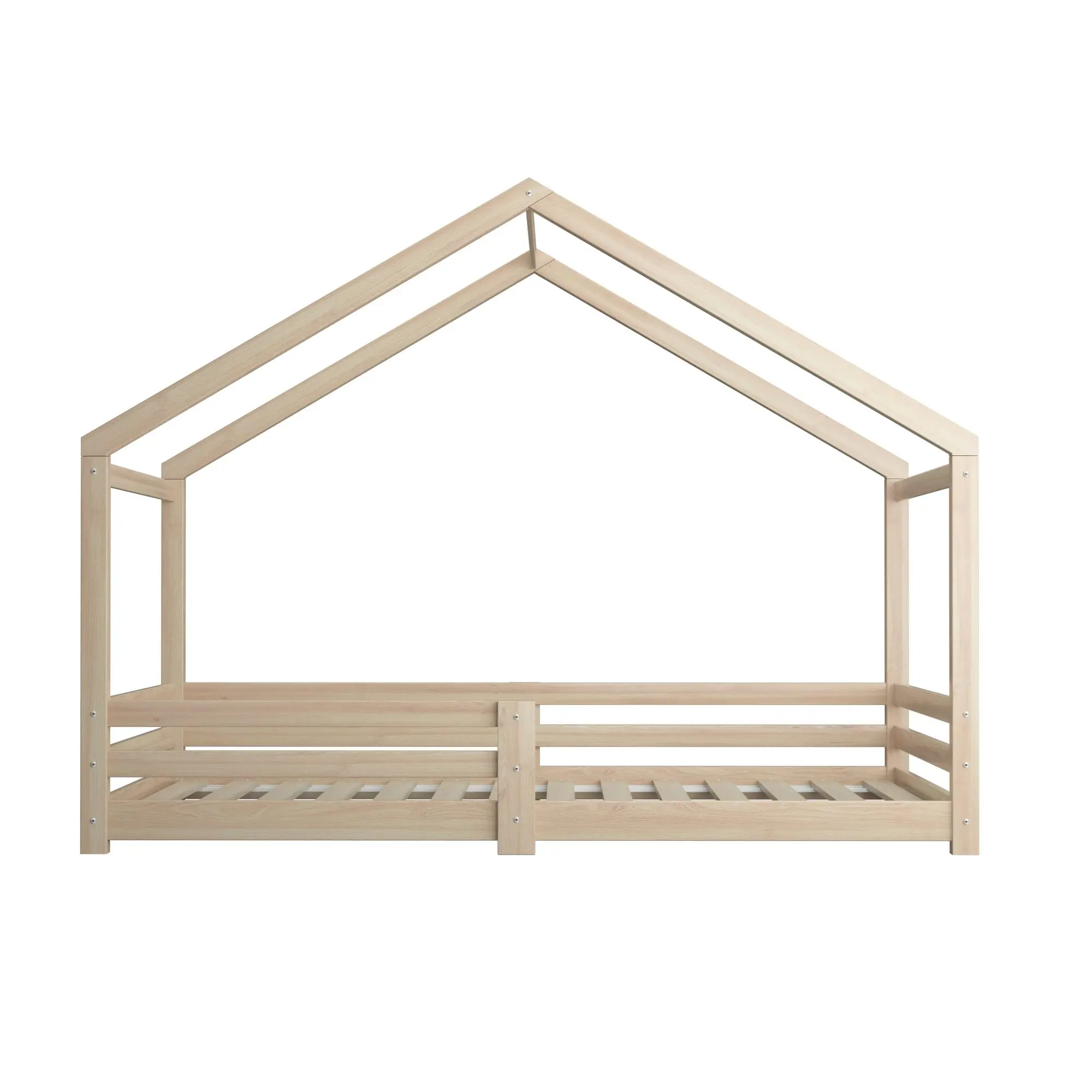 Oikiture Kids Wooden House Single Bed