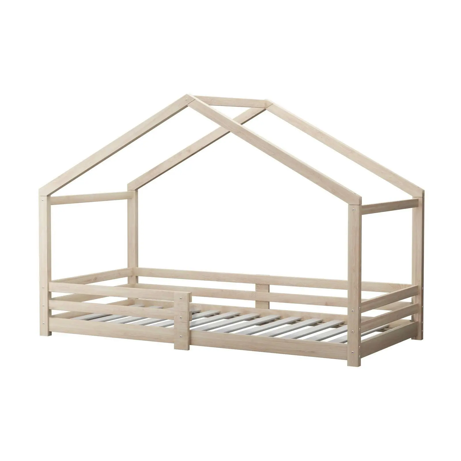 Oikiture Kids Wooden House Single Bed