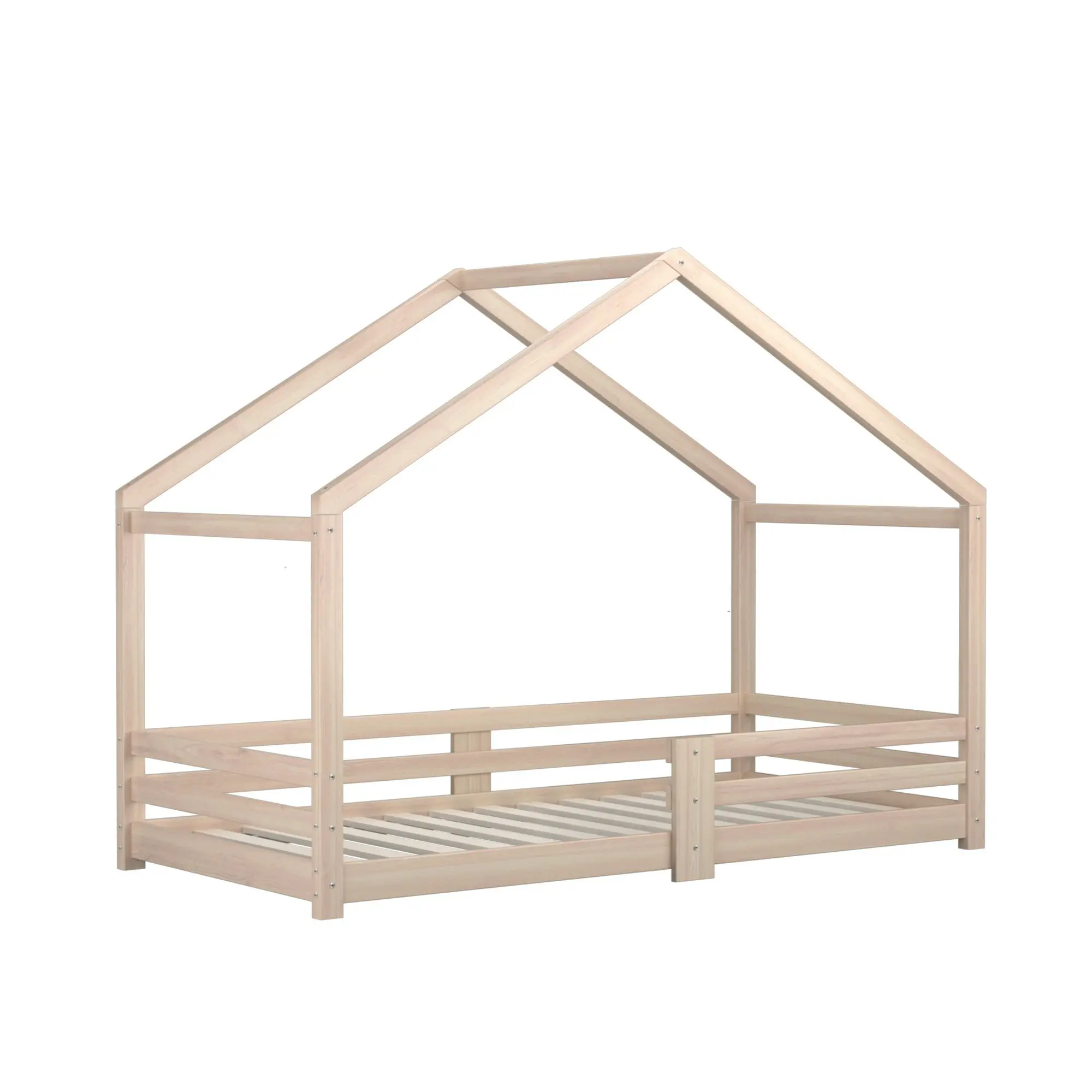 Oikiture Kids Wooden House Single Bed