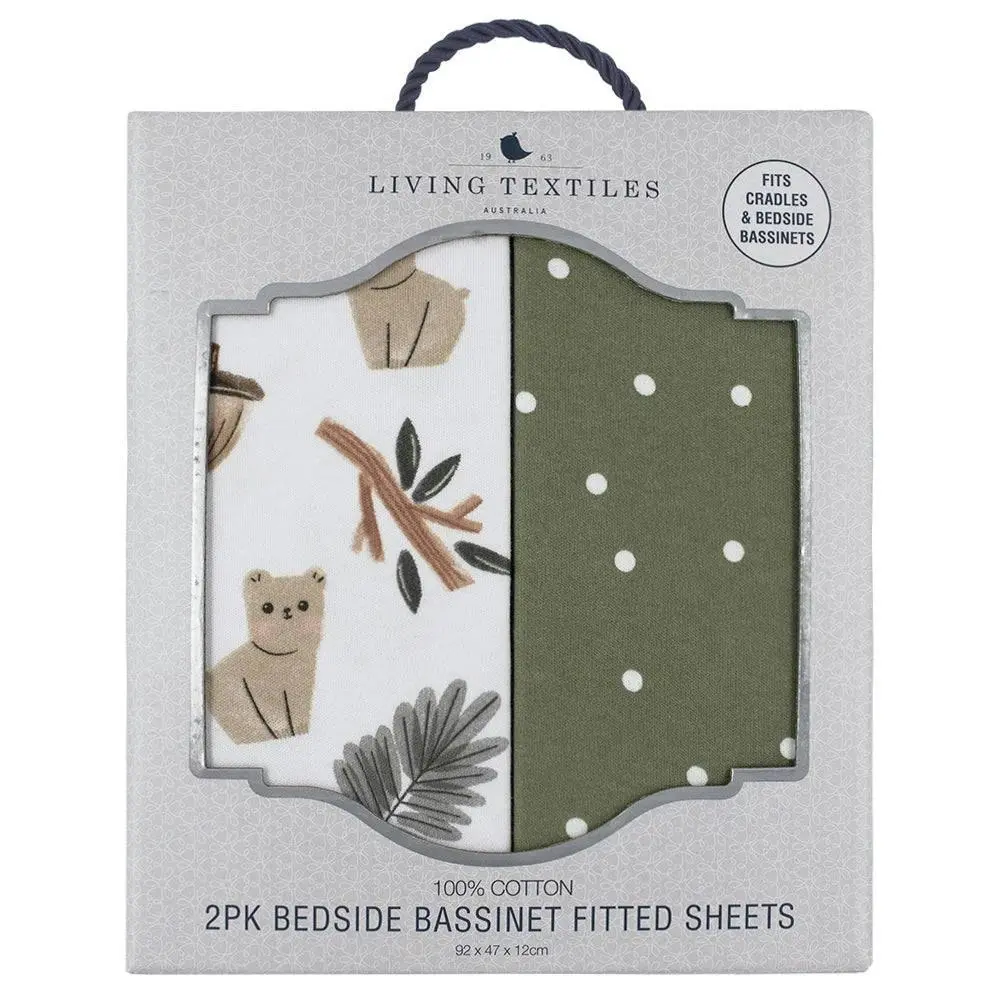 Living Textile | 2PK Bedside Sleeper Fitted Sheets - Forest Retreat