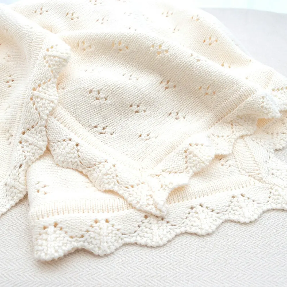 Living Textiles | Bamboo Cotton Heirloom Blanket - Natural