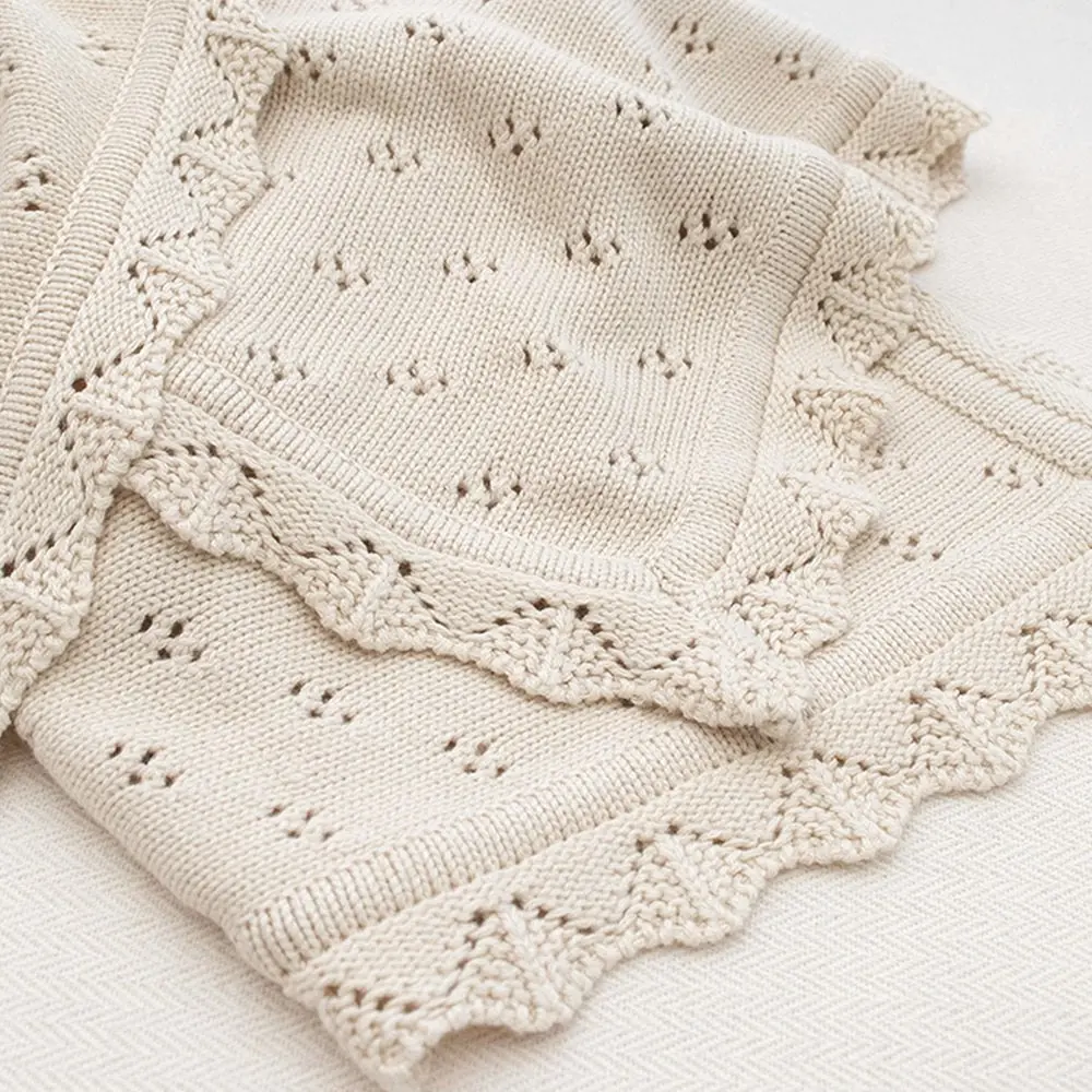 Living Textiles | Bamboo Cotton Heirloom Blanket - Sand