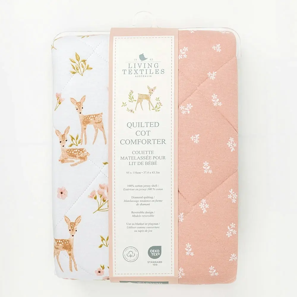 Living Textiles | Quilted Cot Comforter - Sophia's Garden