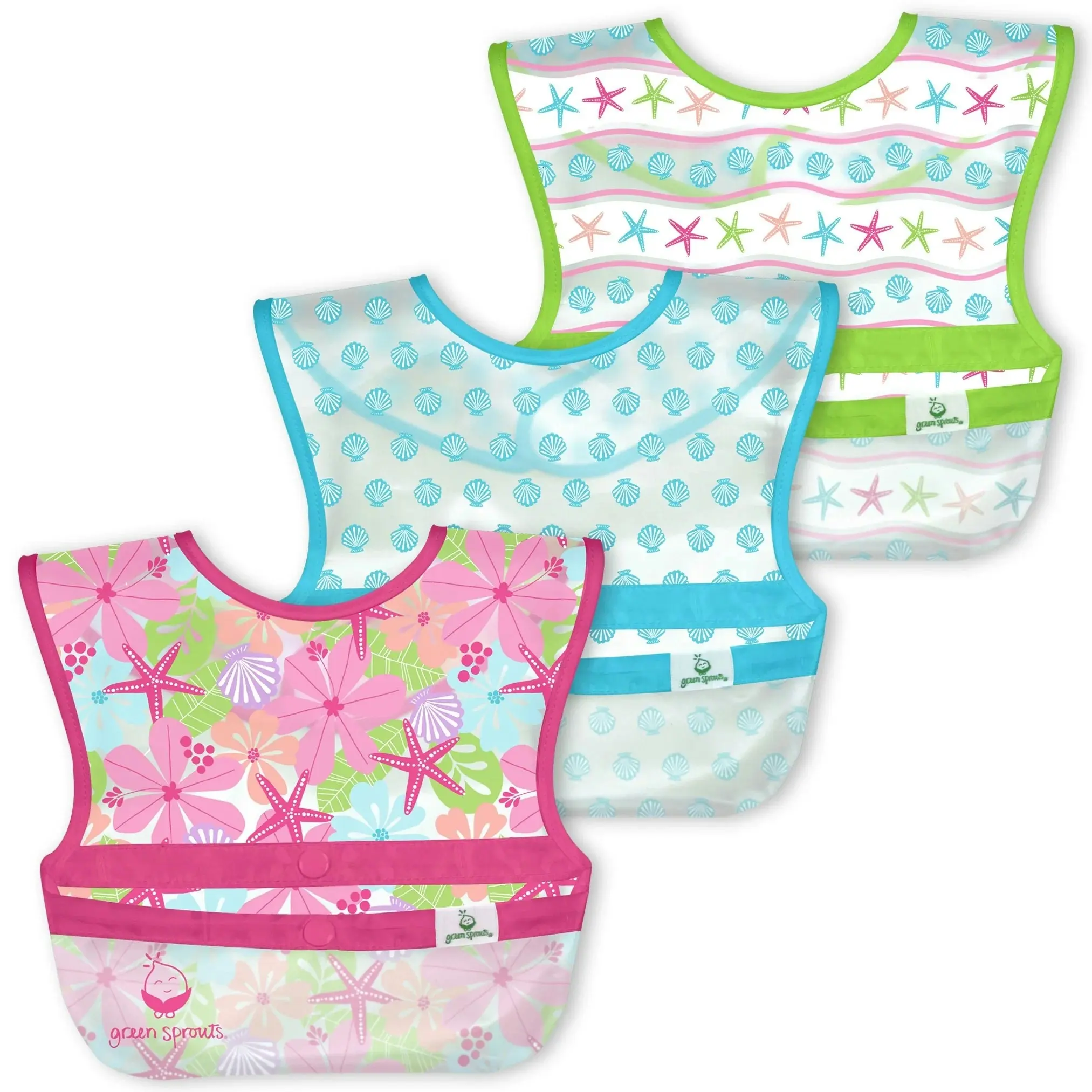 i.Play | Bibs Snap & Go Wipe-off (3 pack) 9-18months