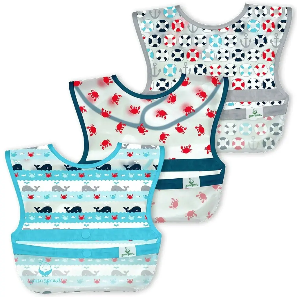 i.Play | Bibs Snap & Go Wipe-off (3 pack) 9-18months