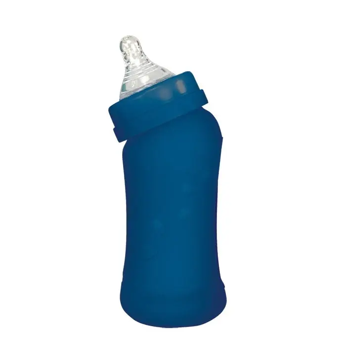 Green Sprout | Glass Baby Bottle with Silicone Cover - 236ml