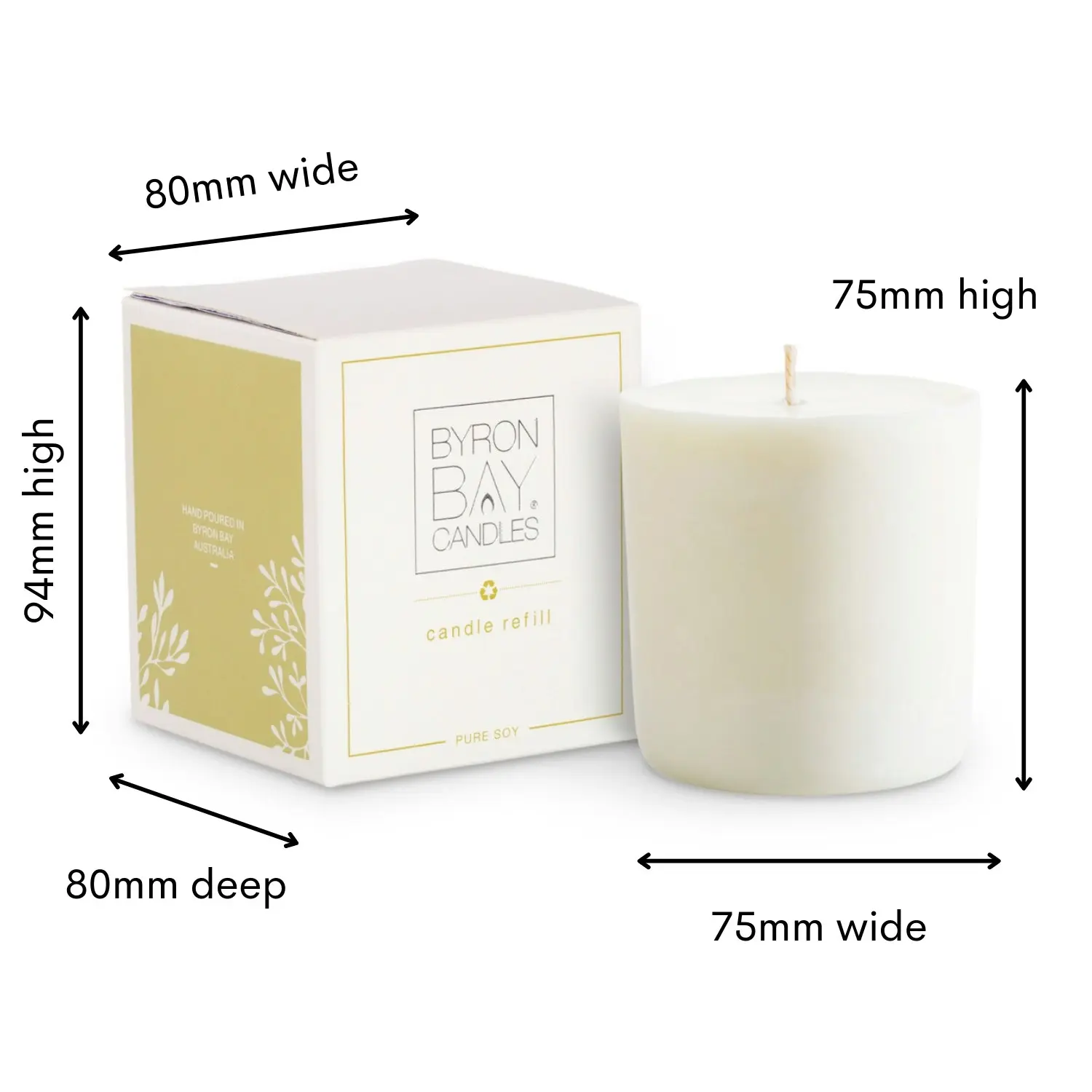 Byron Bay Candles | Candle Refills - Fits Large 50 Hour Jar