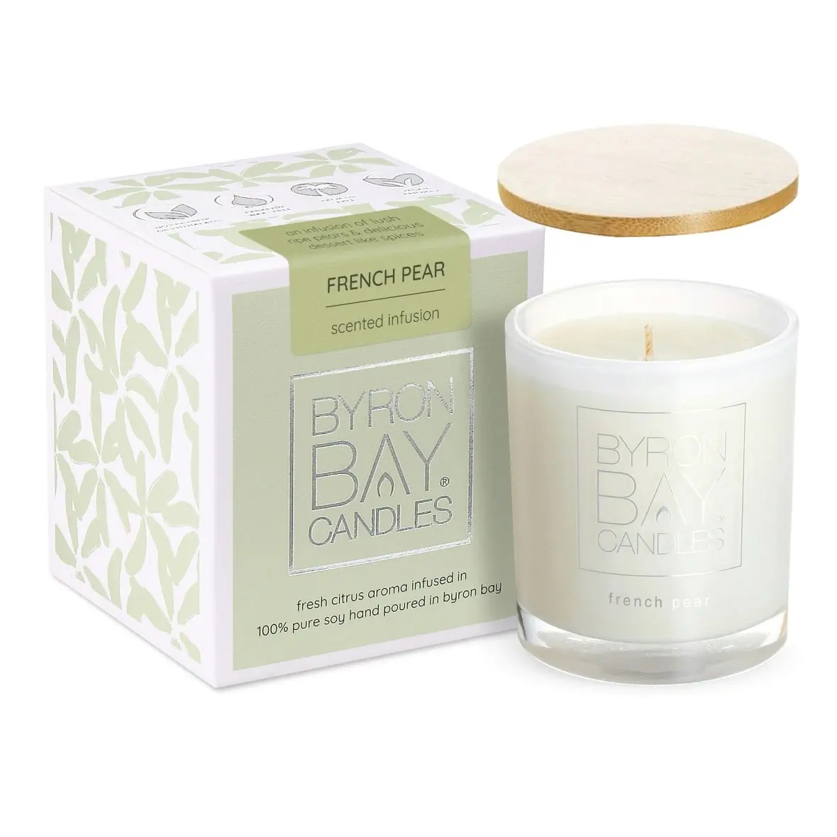 Byron Bay Candles | Scented Pure Soy Candle - 30 Hour - French Pear