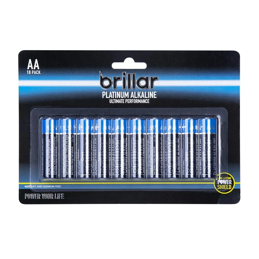 30x Brillar Multi-Pack AA LR6 1.5v Battery Platinum Alkaline Batteries Blue