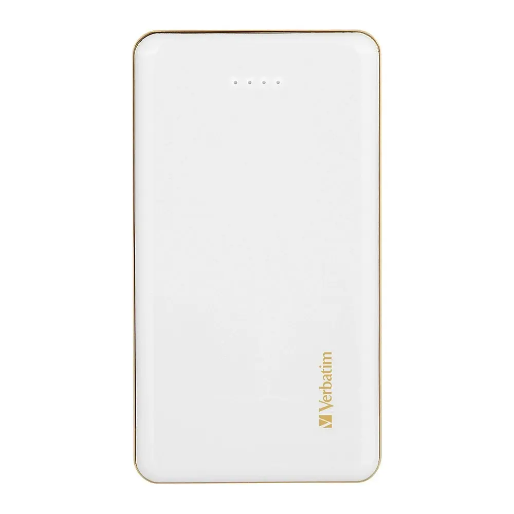 Verbatim QC 3.0 Universal 8000mAh Power Bank External Battery Pack White/Gold