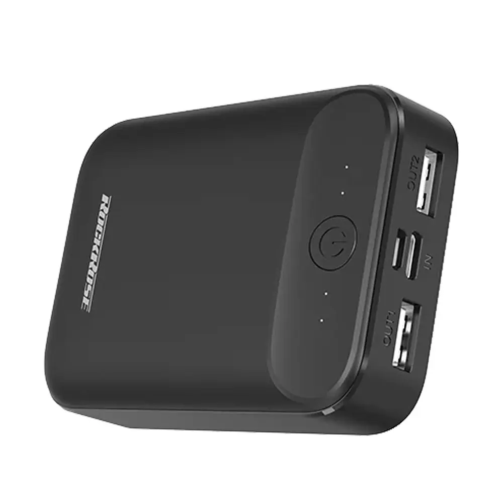 RockRose Ebony 10 10,000mAh Micro USB/USB-C Phone Charger PowerBank/Battery