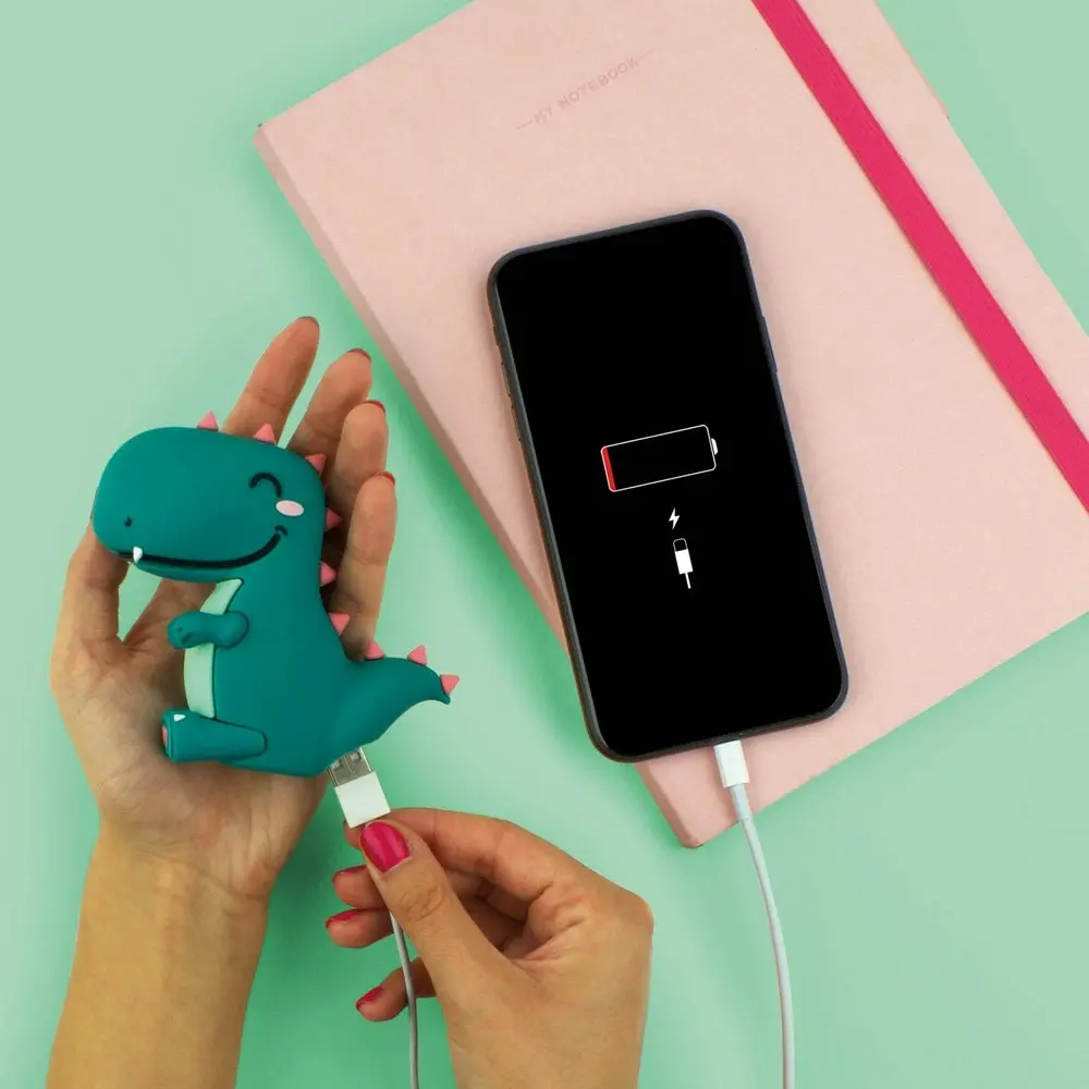 Legami My Super Power Dinosaur 2600mAh Power Bank w/ Micro USB Cable Charger