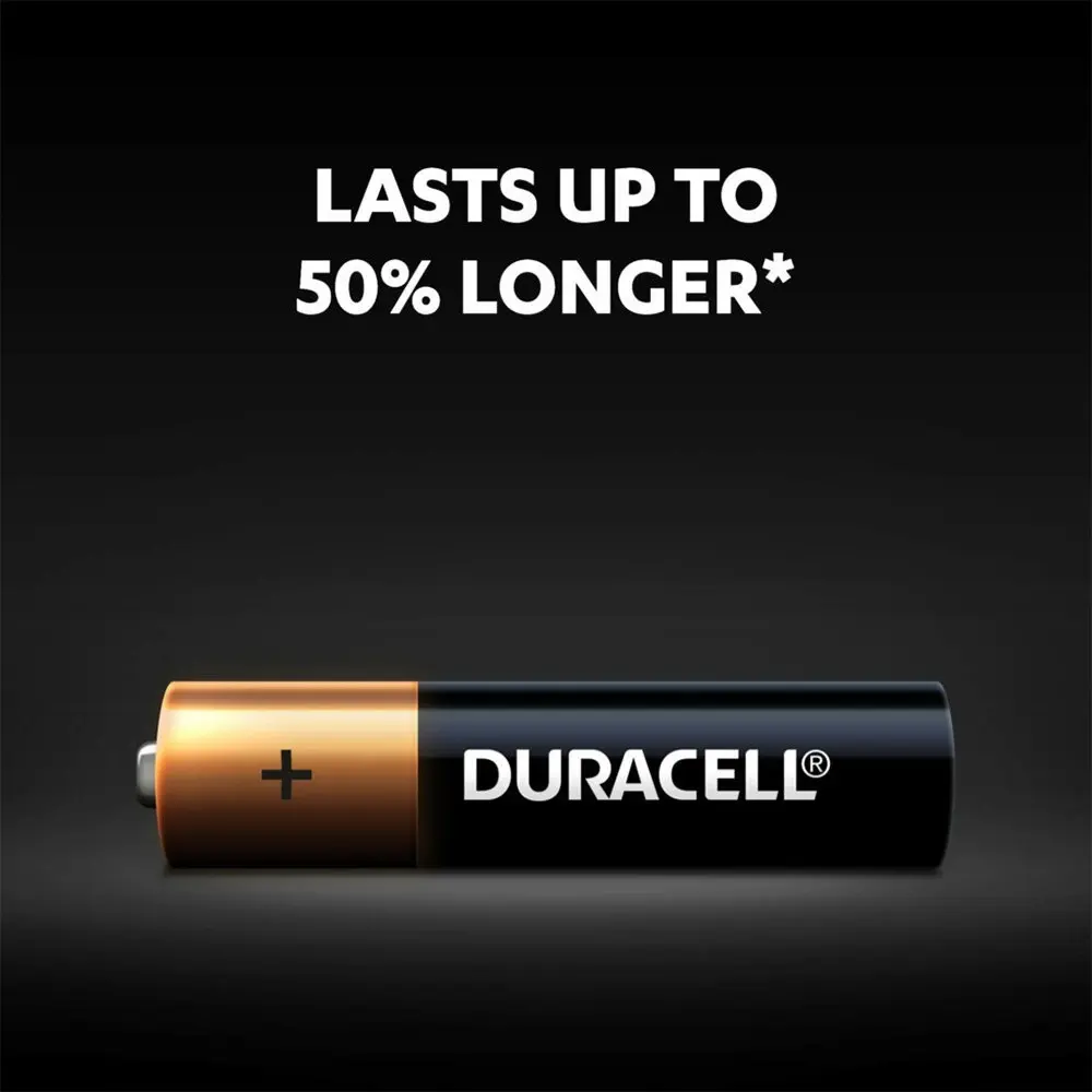 4pc Duracell Coppertop AAA Size Alkaline Battery Single Use Batteries