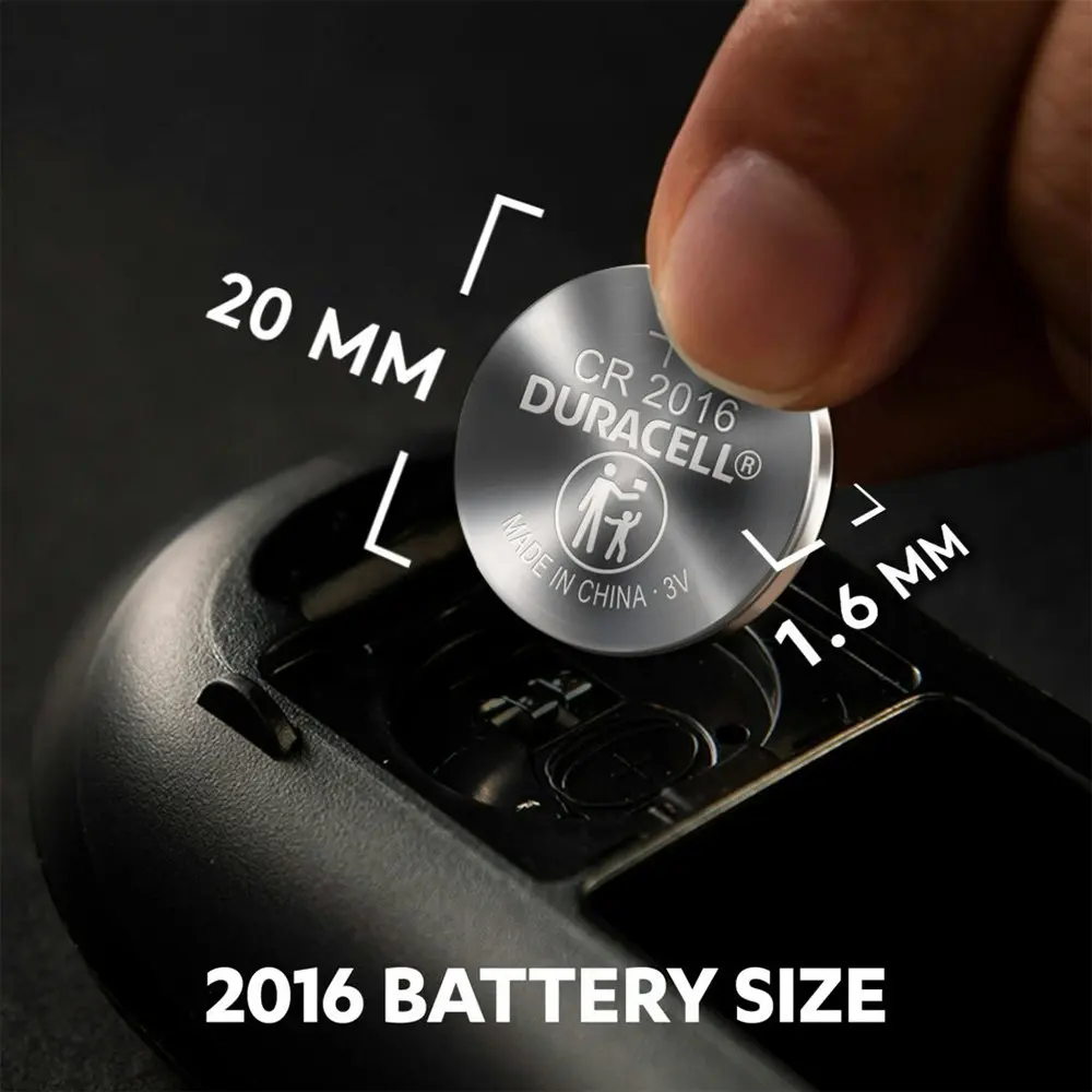 2pc Duracell Specialty 2016 Lithium Coin Battery Pack Single Use