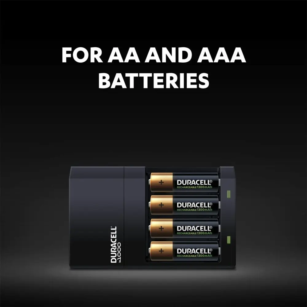 Duracell Hi-Speed NiMH 4 Slot Battery Charger For AA/AAA Rechargeable Batteries