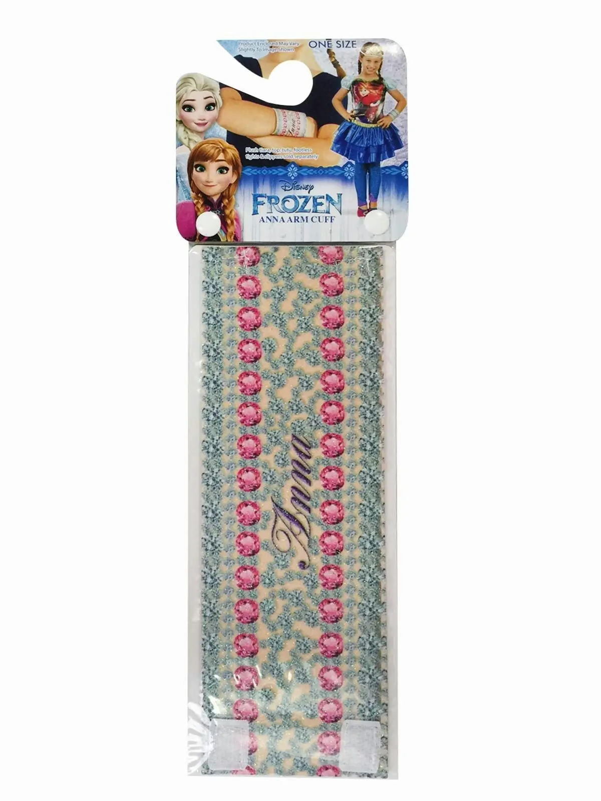 Disney Frozen Anna Fabric Wrist Band Kids/Children 3+ Glitter Arm Cuff Costume