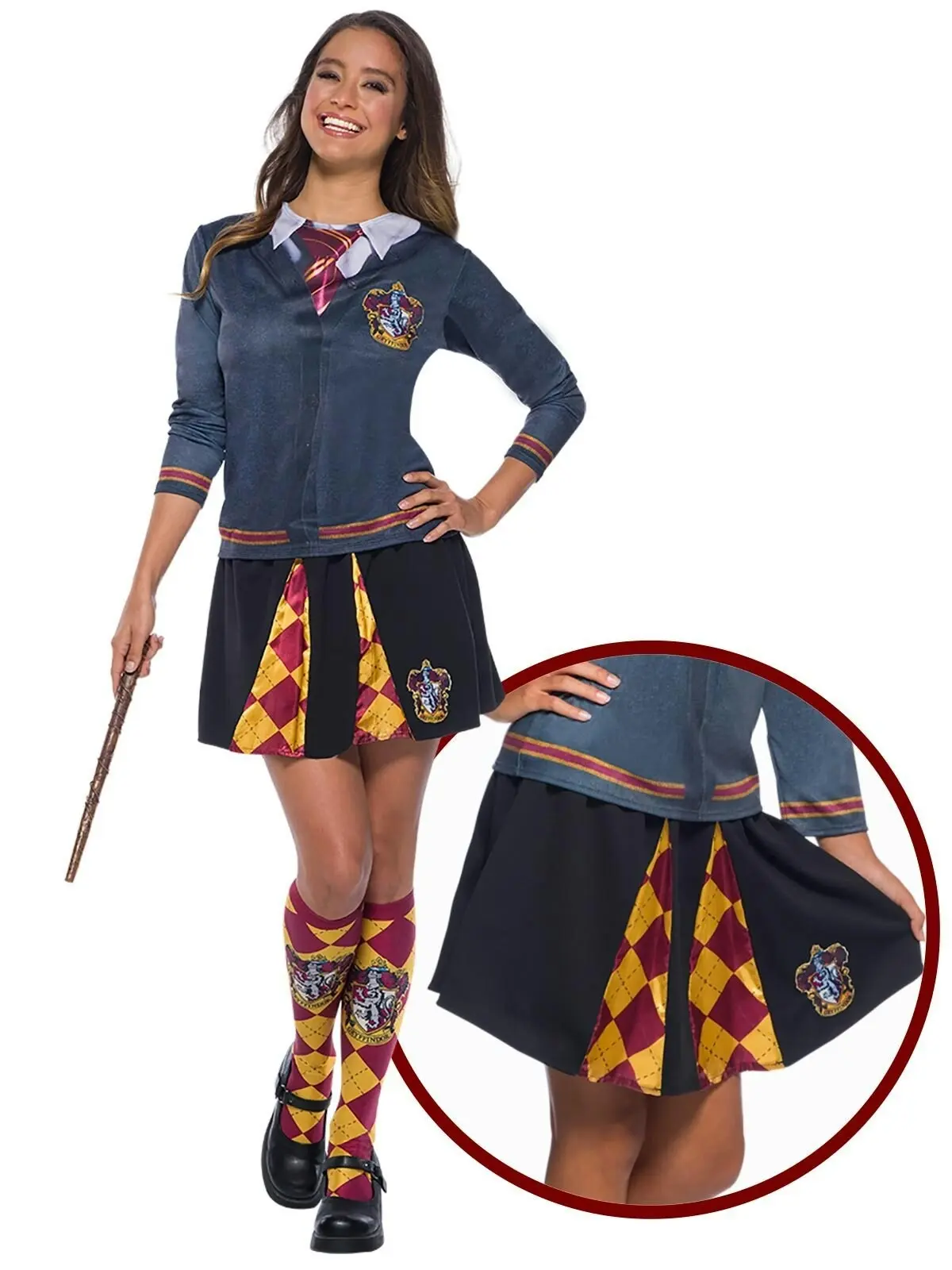 Harry Potter Gryffindor Teen/Adult Skirt Dress Up Party Costume Womens One Size