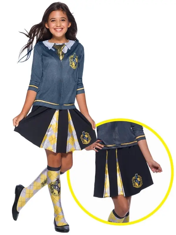 Harry Potter Hufflepuff Kids/Child Skirt Dress Up Party Costume Girls One Size