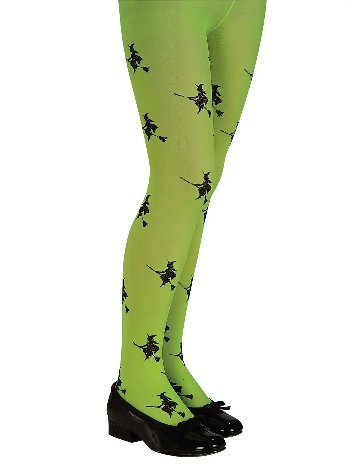 3PK Glitter Witch Tights Kids/Child Halloween Dress Up Party Costume Small Green