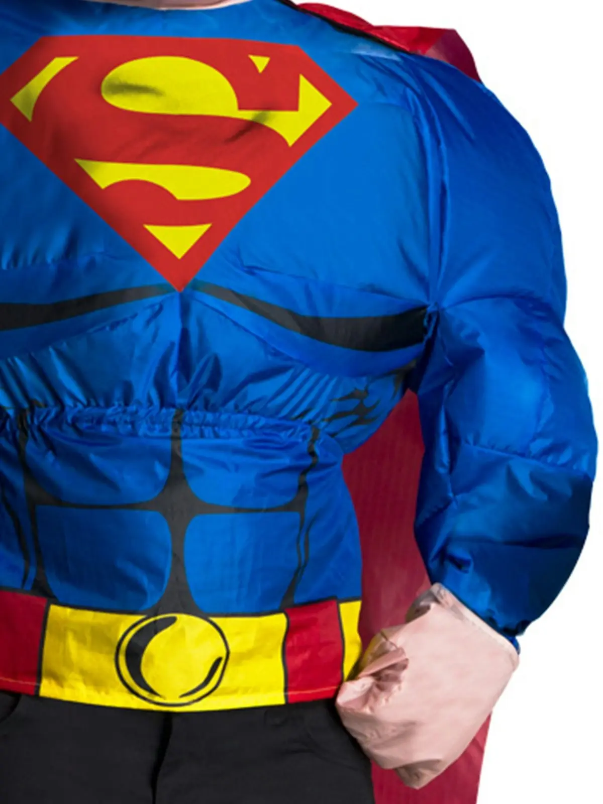 DC Comics Superman Inflatable Men's Dress Up Party Novelty Costume Top Size OSFM