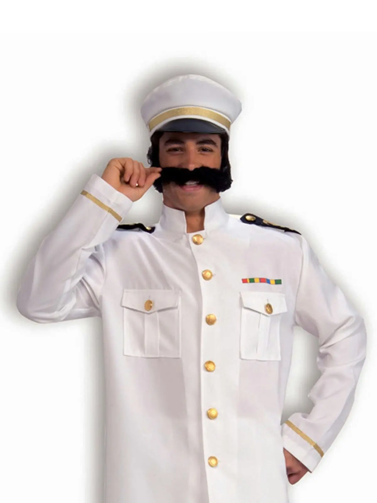 Forum Novelties Navy Captain Sailor White Adult Dress Up Costume Set Size STD