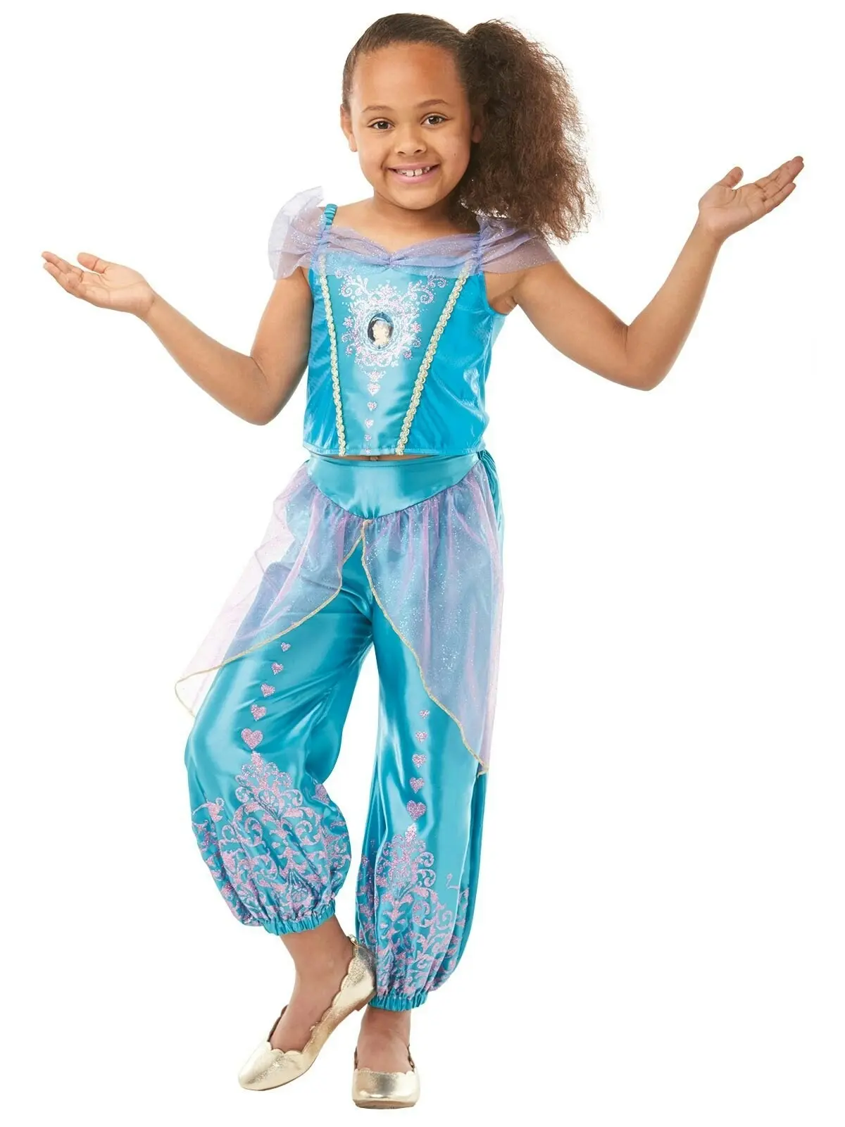 Disney Jasmine Gem Princess Dress Up Party Costume Kids/Girls/Children Size 4-6