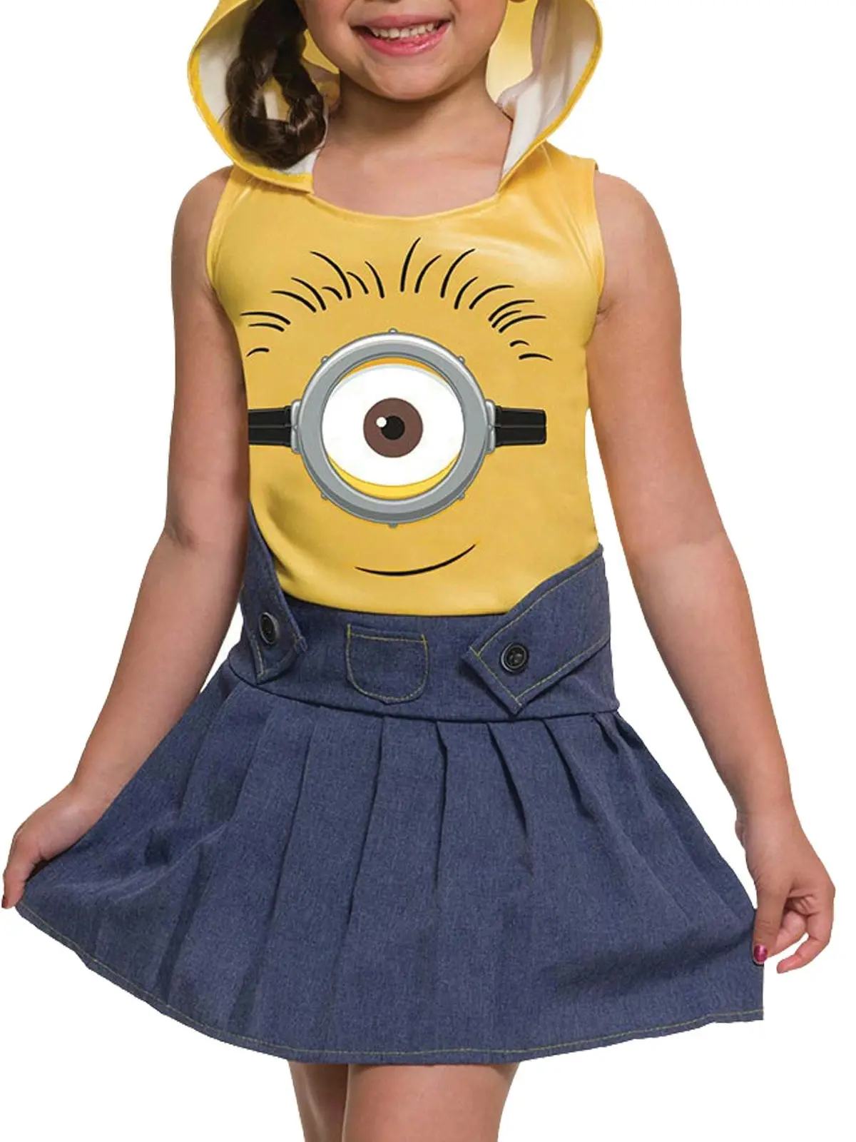 Marvel Minion Face Dress Up Kids Despicable Me Halloween Party Costume Size 4-6