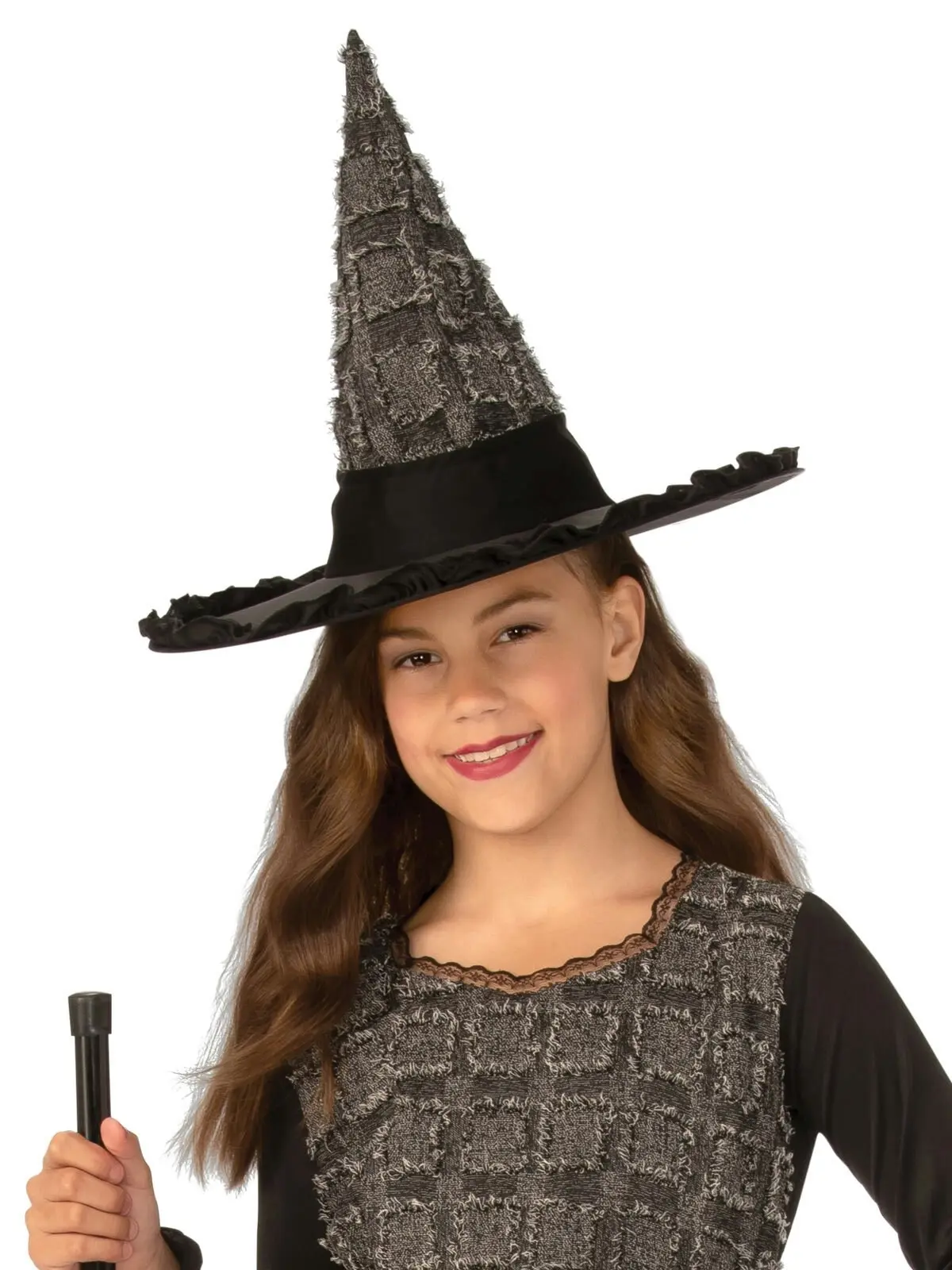 Rubies Patchwork Witch Dress Up Party Kids/Girls Scary Halloween Costume Size L