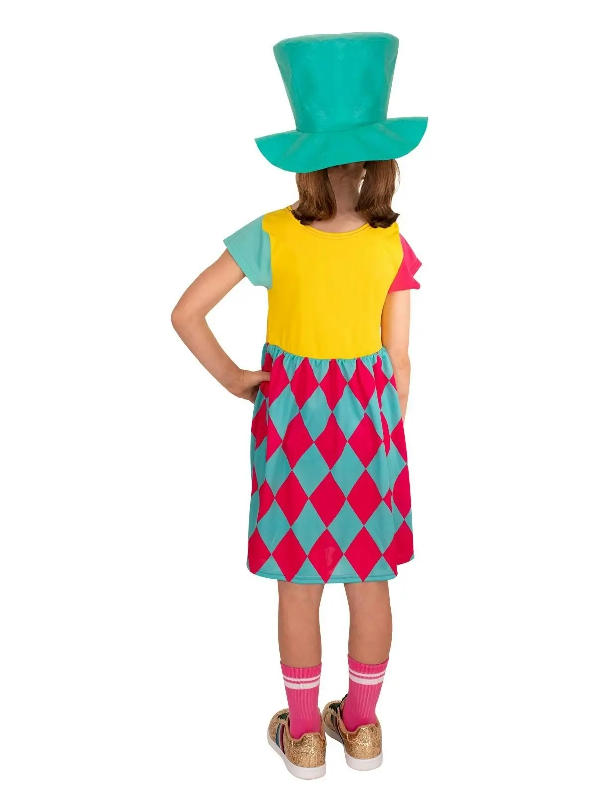 Disney Junior Mad Hatter Girls Classic Dress Up Halloween Party Costume Size 4-6