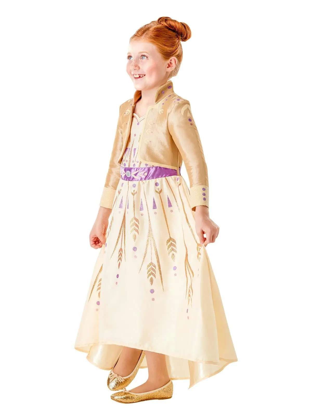 Disney Anna Frozen 2 Prologue Dress Up Girls Halloween Party Costume Size 4-6y