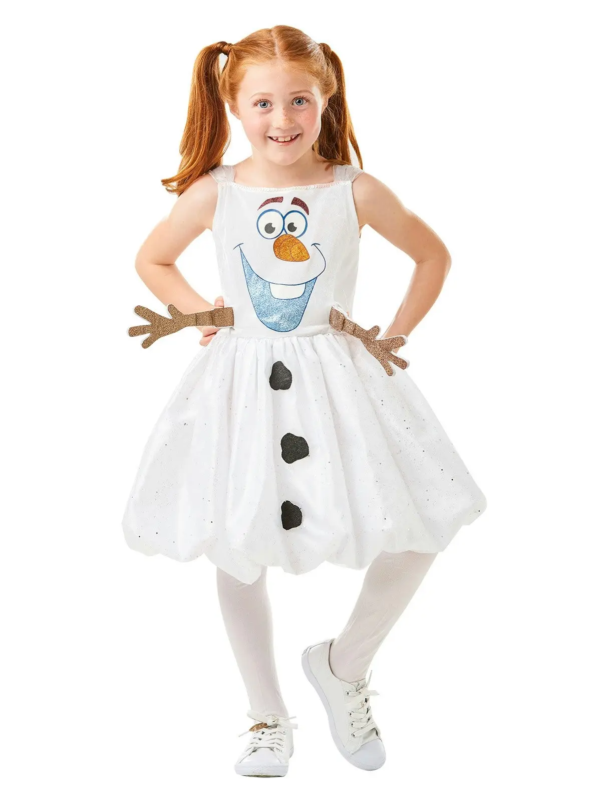 Disney Olaf Frozen 2 Tutu Dress Up Halloween Party Girls Costume White Size 4-6y