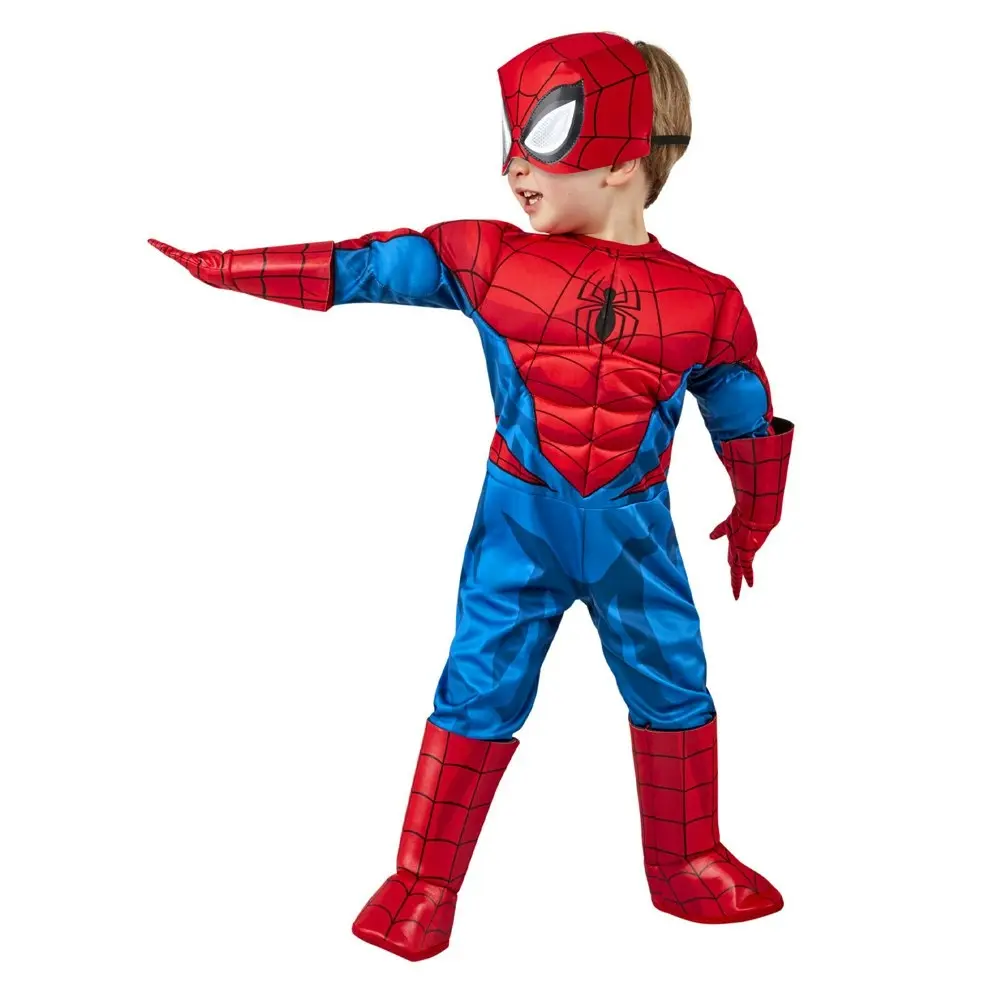 Marvel Spider-Man Deluxe Halloween Party One Piece Costume/Outfit Toddler 3-4y