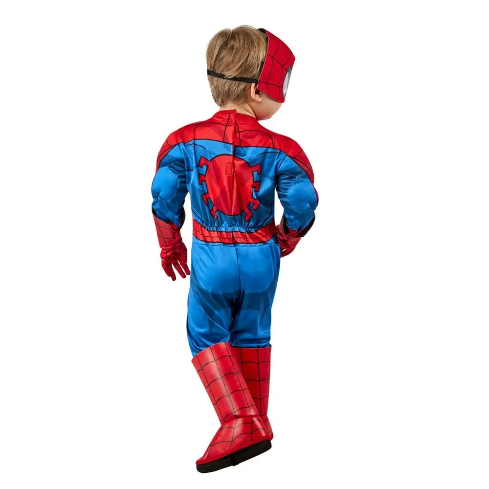 Marvel Spider-Man Deluxe Halloween Party One Piece Costume/Outfit Toddler 3-4y