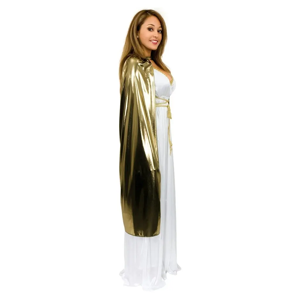 2x Rubies Royal King/Queen Cape Cloak Halloween Costume Dress Up Gold One Size