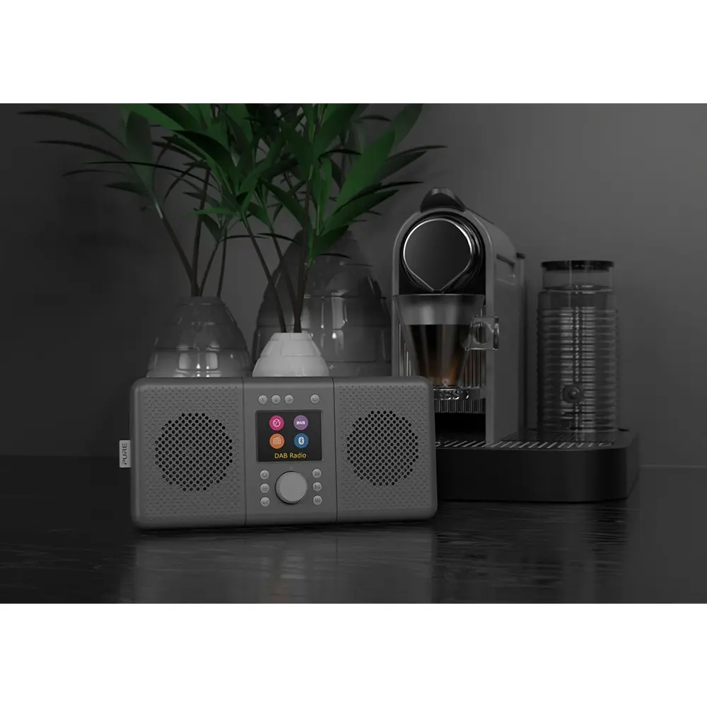 Pure Elan Connect+ Internet 24.7cm DAB+/FM Radio Bluetooth Sound Audio Charcoal