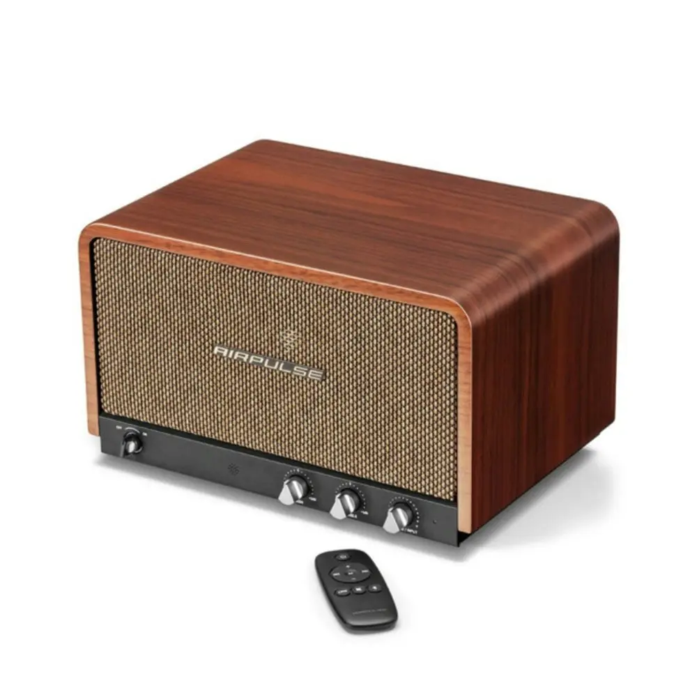 Airpulse P100X Multi-Driver Wireless Bluetooth Desktop Speaker System Cherrywood