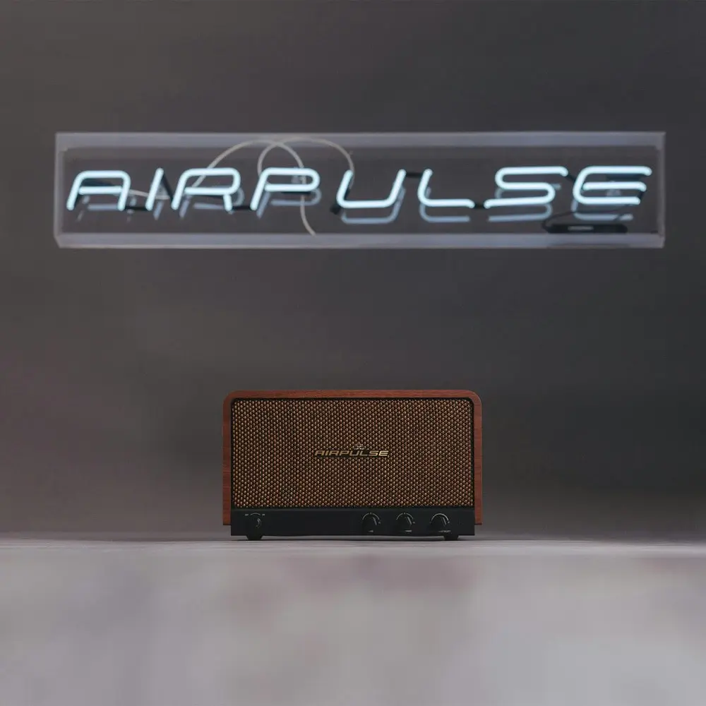 Airpulse P100X Multi-Driver Wireless Bluetooth Desktop Speaker System Cherrywood