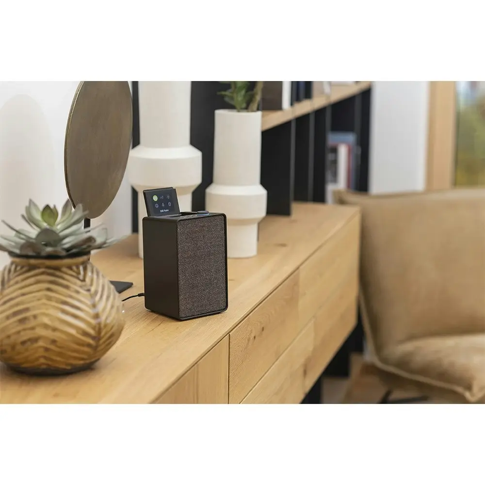 Pure Evoke Spot 18.8cm Music System Speaker Bluetooth DAB+ Radio Cotton Black