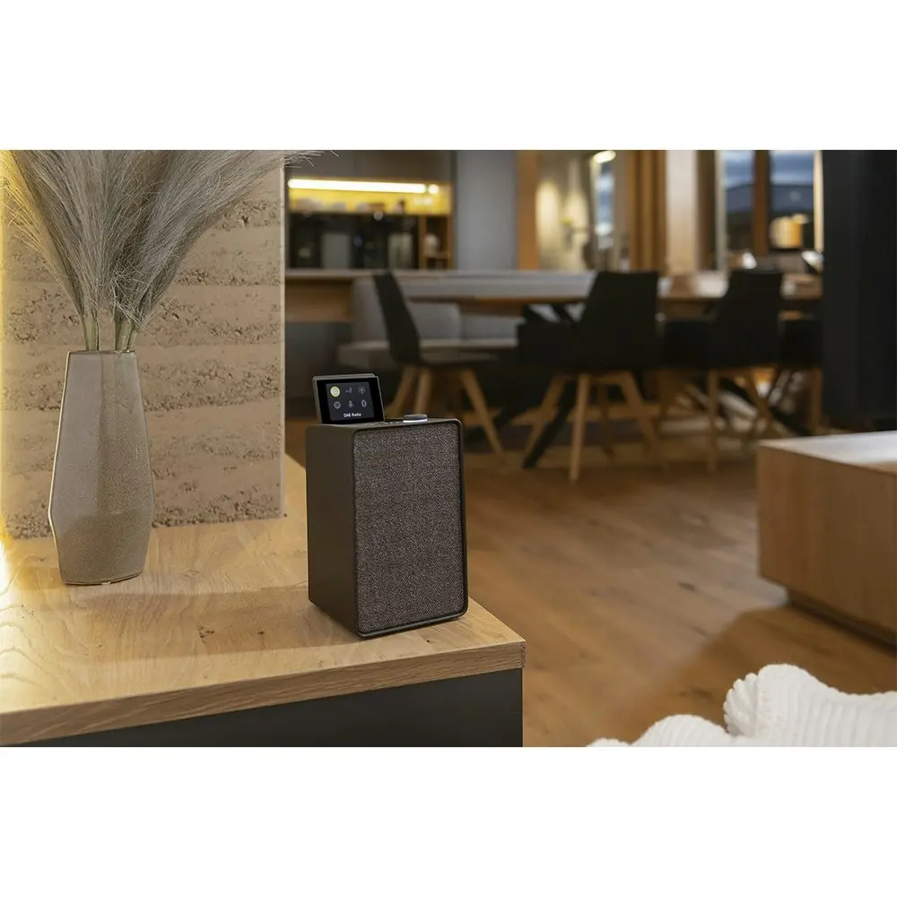 Pure Evoke Spot 18.8cm Music System Speaker Bluetooth DAB+ Radio Cotton Black