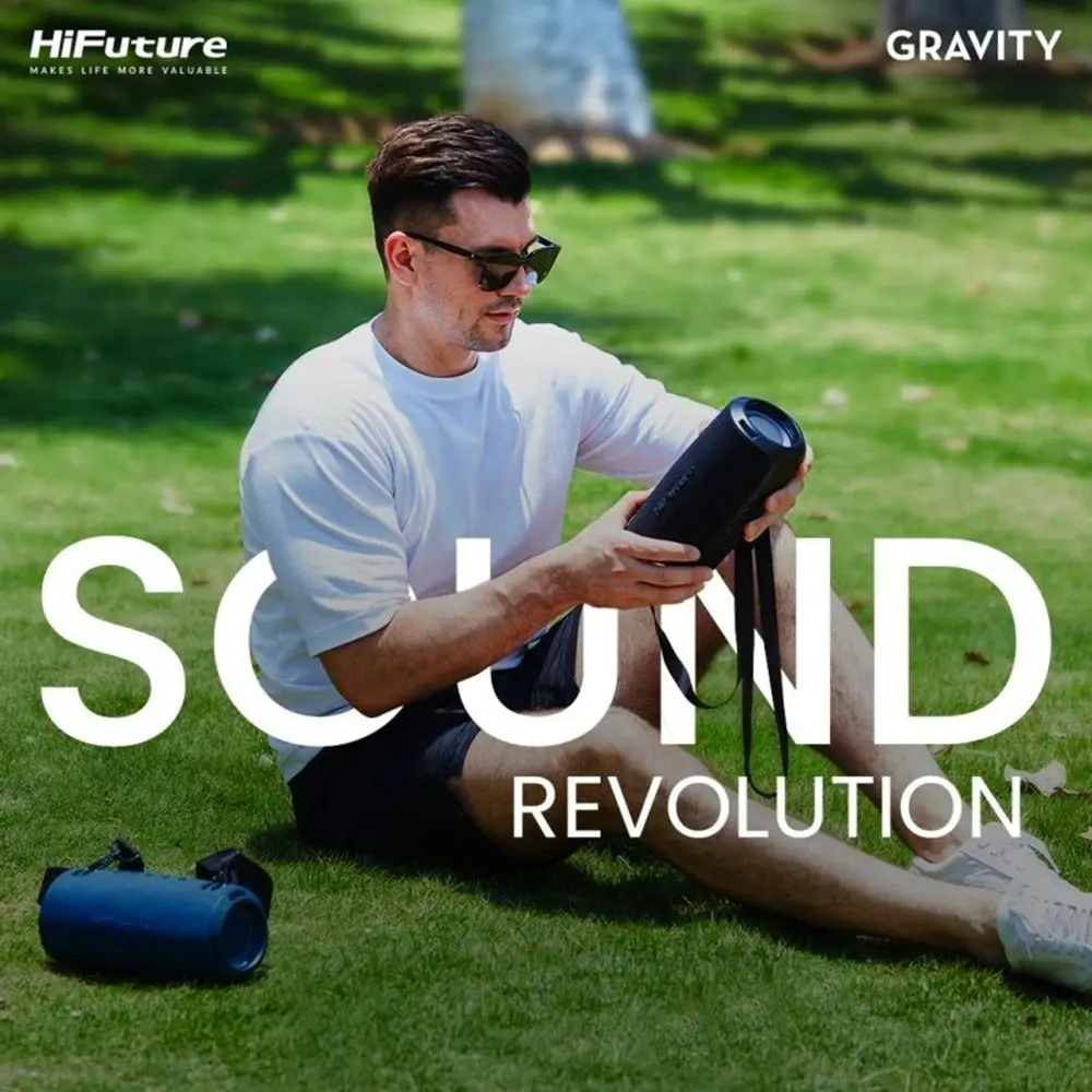 HiFuture Gravity 45W Portable Wireless Bluetooth Music Speaker w/ LED Lights BLK