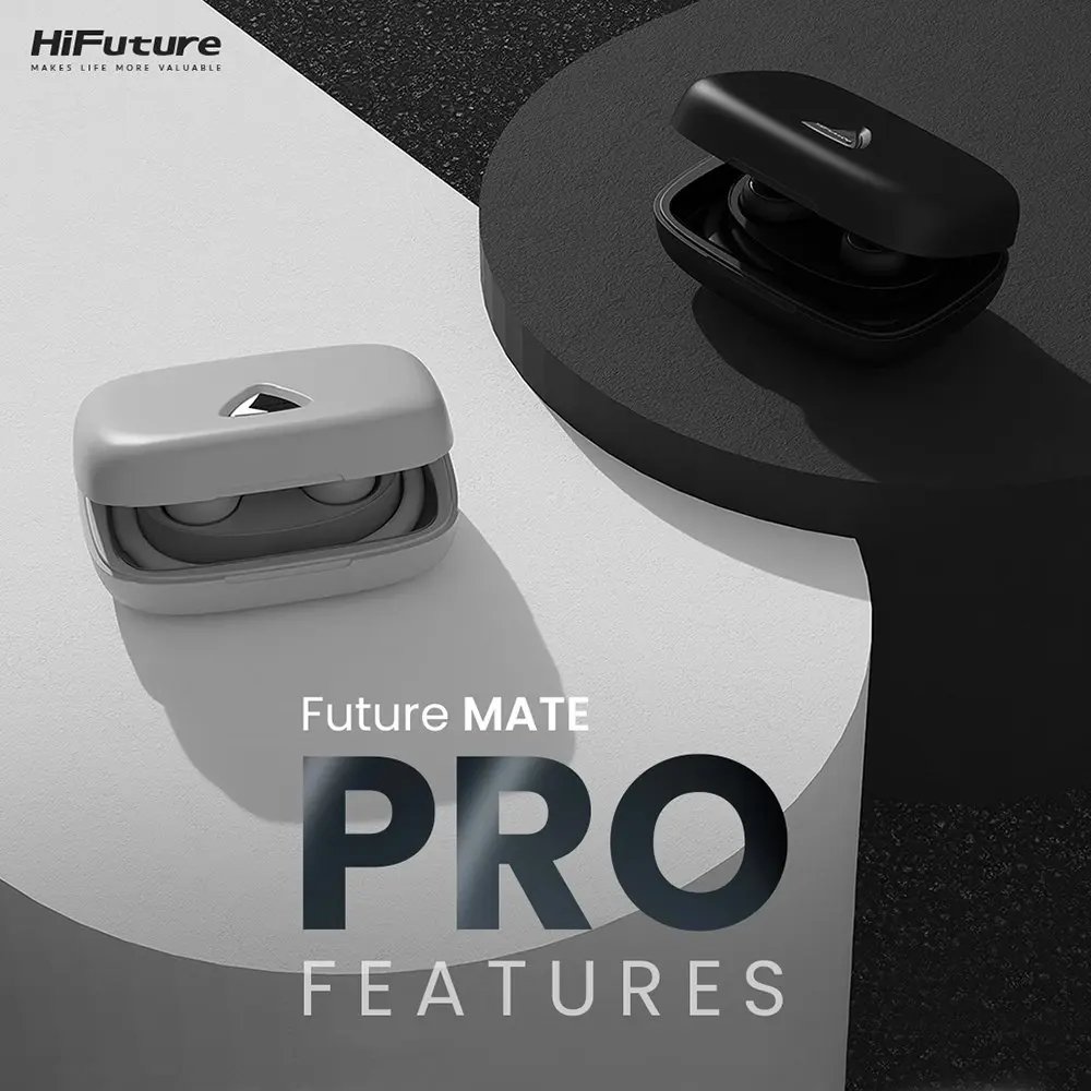 HiFuture FutureMate Pro Open Ear Air Conduction Wireless Earphones w/ 2-Mic BLK