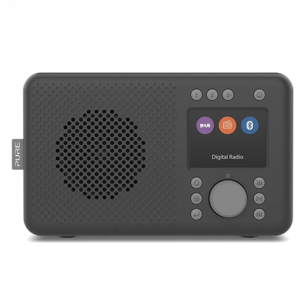 Pure Elan 18.7cm Portable Bluetooth DAB+/FM Radio Audio Sound w/ Alarm Charcoal