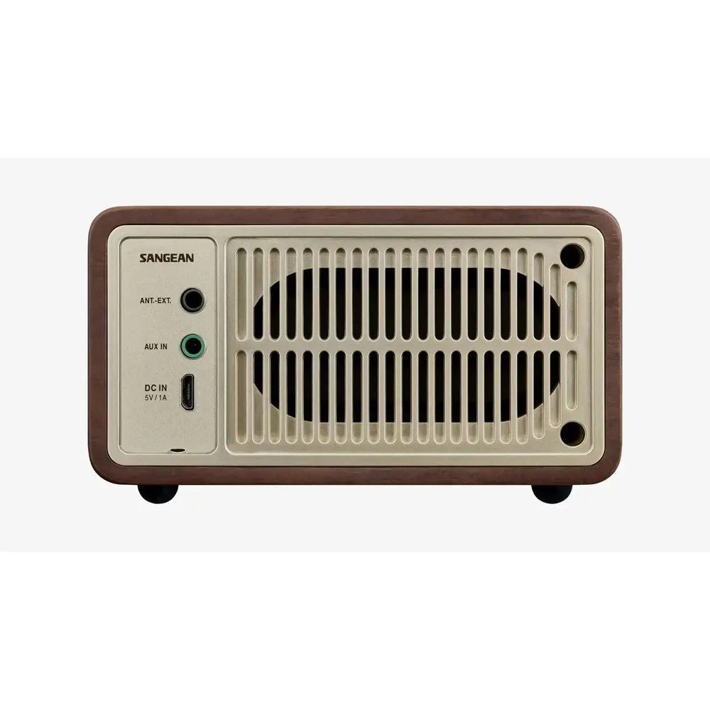 Sangean WR-7 FM/Bluetooth/Aux-In 12cm Wooden Cabinet Radio Portable Mini Stereo