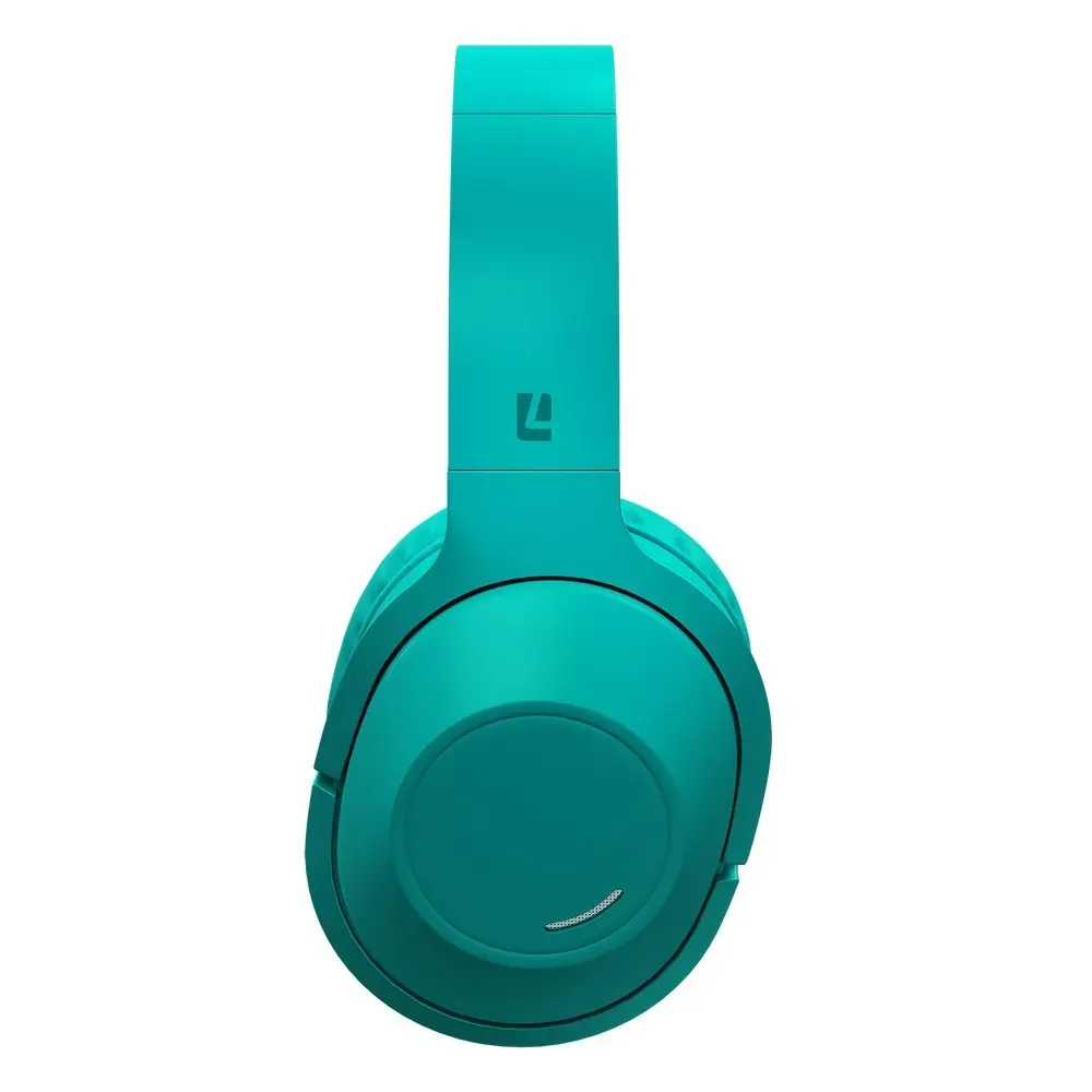 Liquid Ears WireFree Adjustable Over-Ear Wireless Bluetooth Headphones Teal